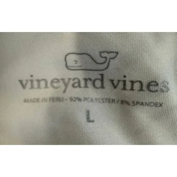 Vineyard Vines Shirt Men Large Blue Stripes Golf Polo Stretch Short Sleeve Rugby